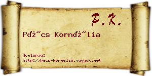 Pécs Kornélia névjegykártya