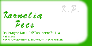 kornelia pecs business card